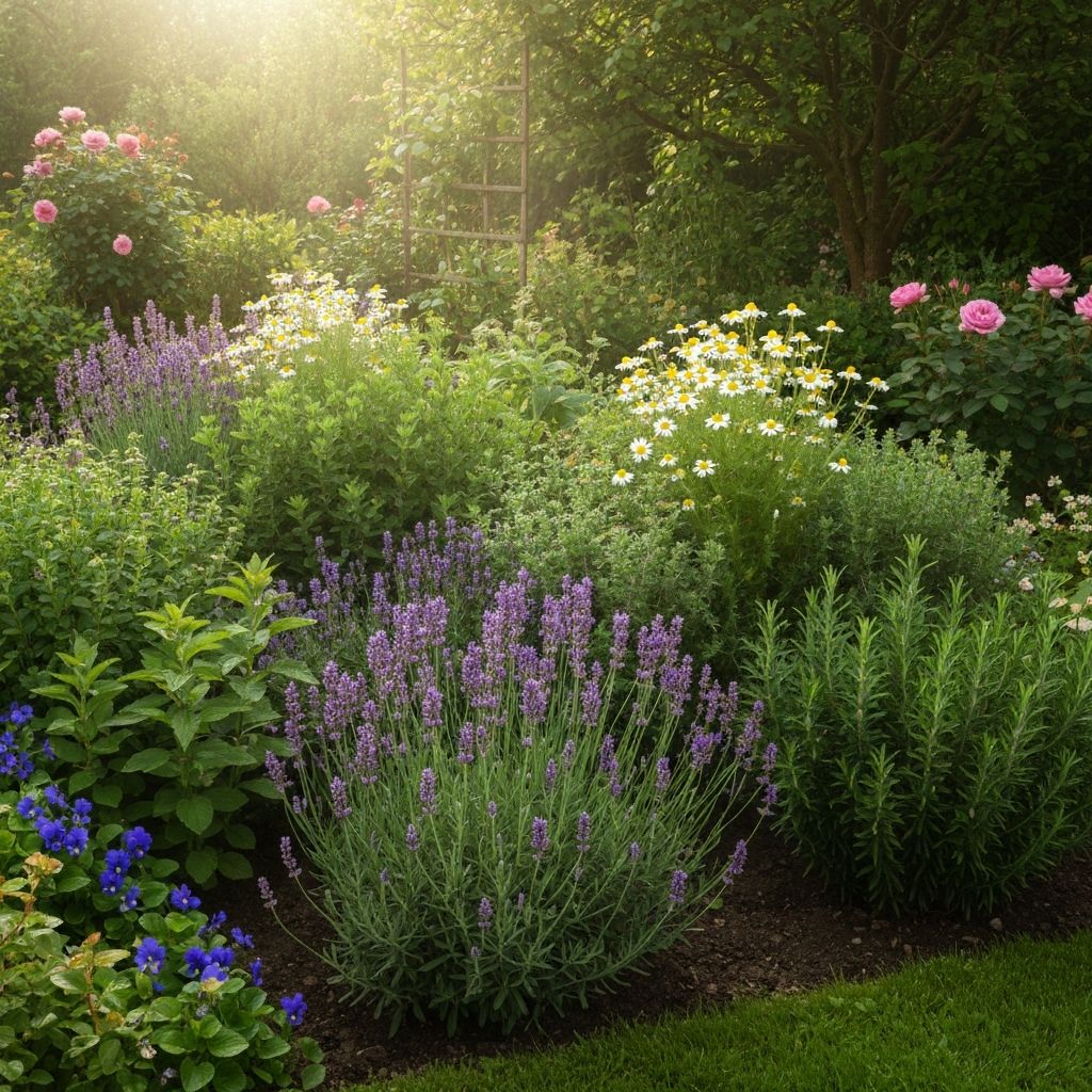 Traditional herb garden